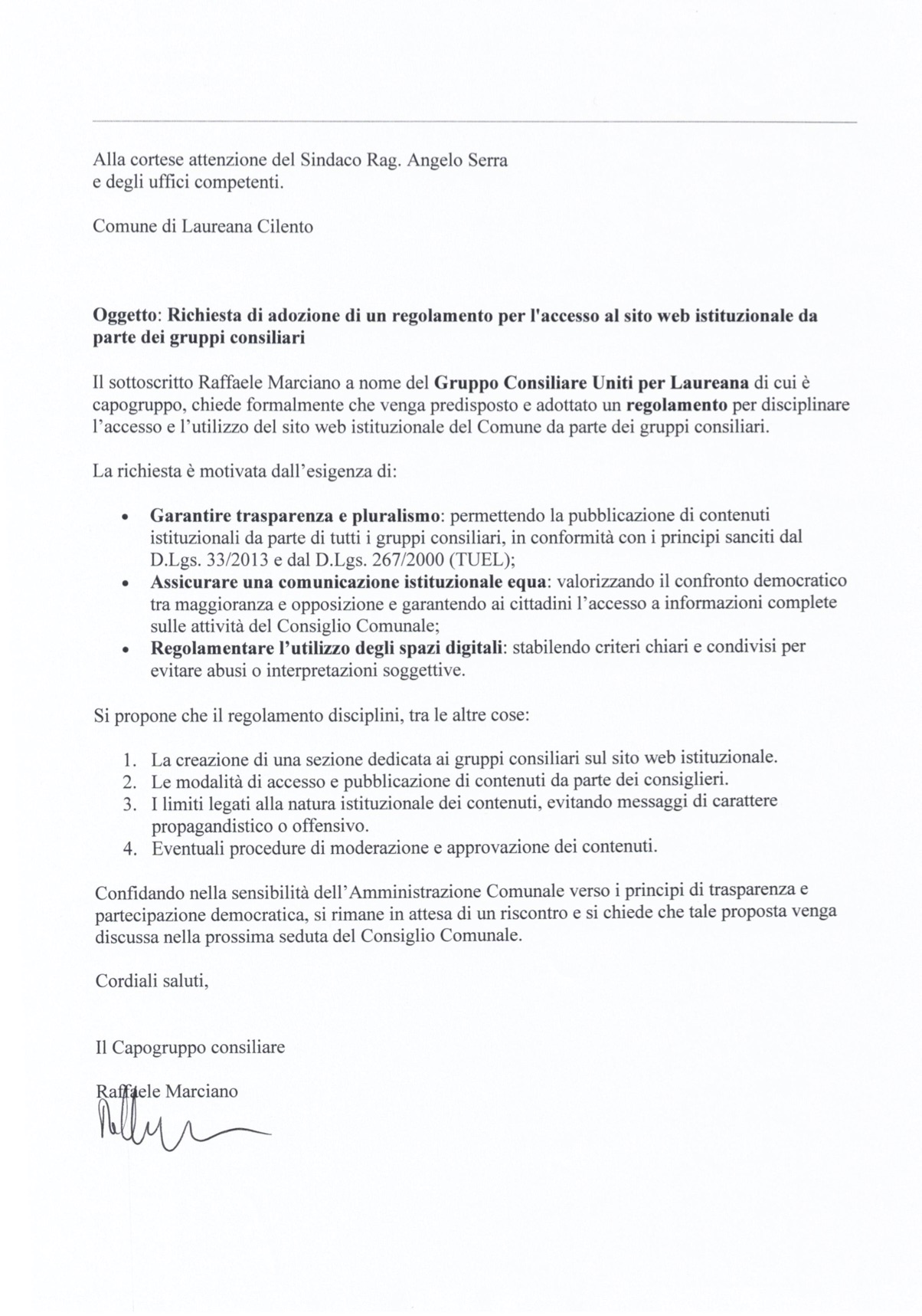 Richiesta di adozione di un regolamento per l'acce_250125_133039